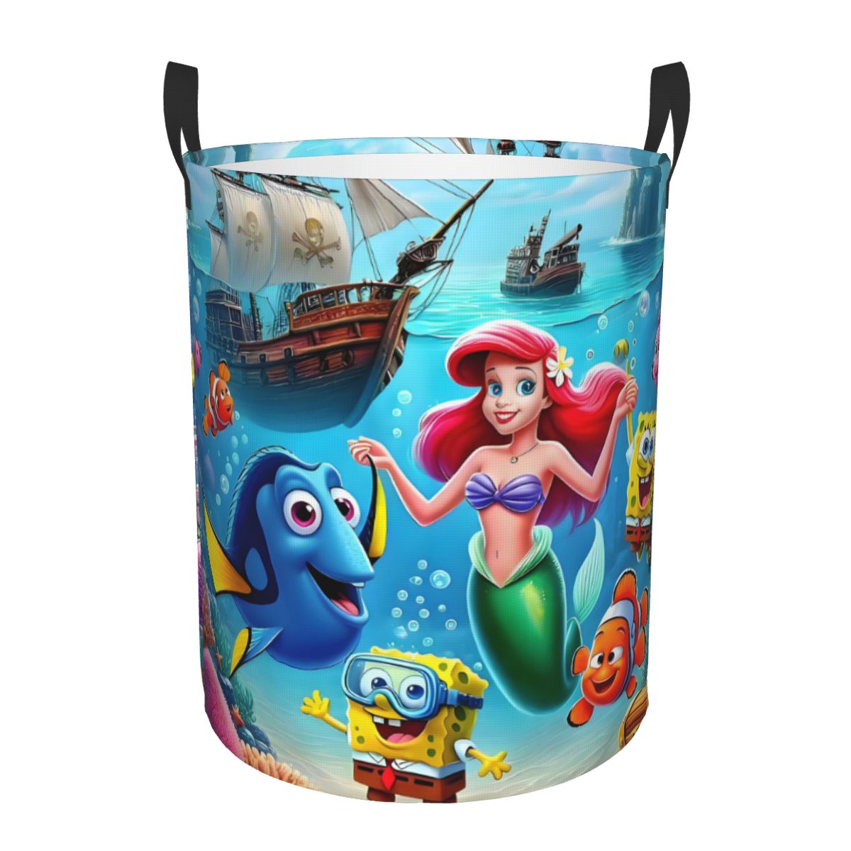 Laundry Hamper Nursery - Litt Mermaid SpongeBob Finding Nemo Laundry