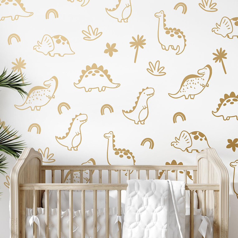 Baby Nursery Package - Geometric Dinosaur Tree Rainbow Wall Sticker