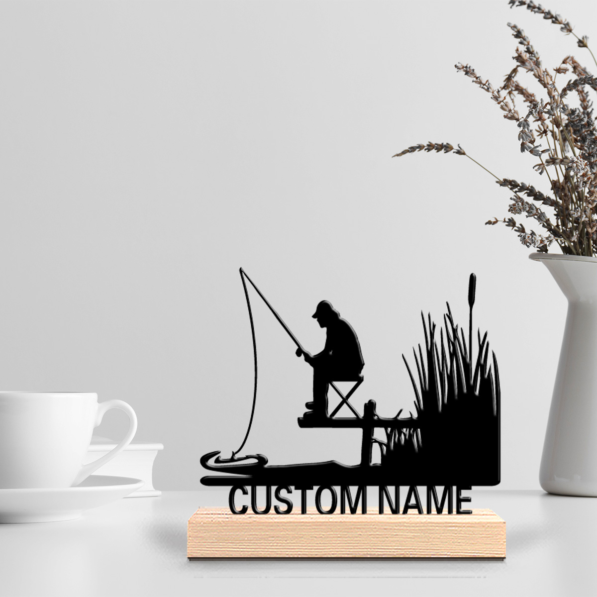 Baby Nursery Decorations - 1pc Stylish Personalized Custom fishing Wooden