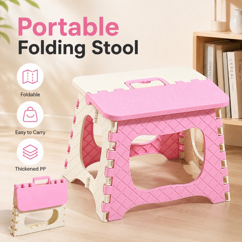 Baby Nursery Chair - Portable Folding Stool Thickened PP Plastic