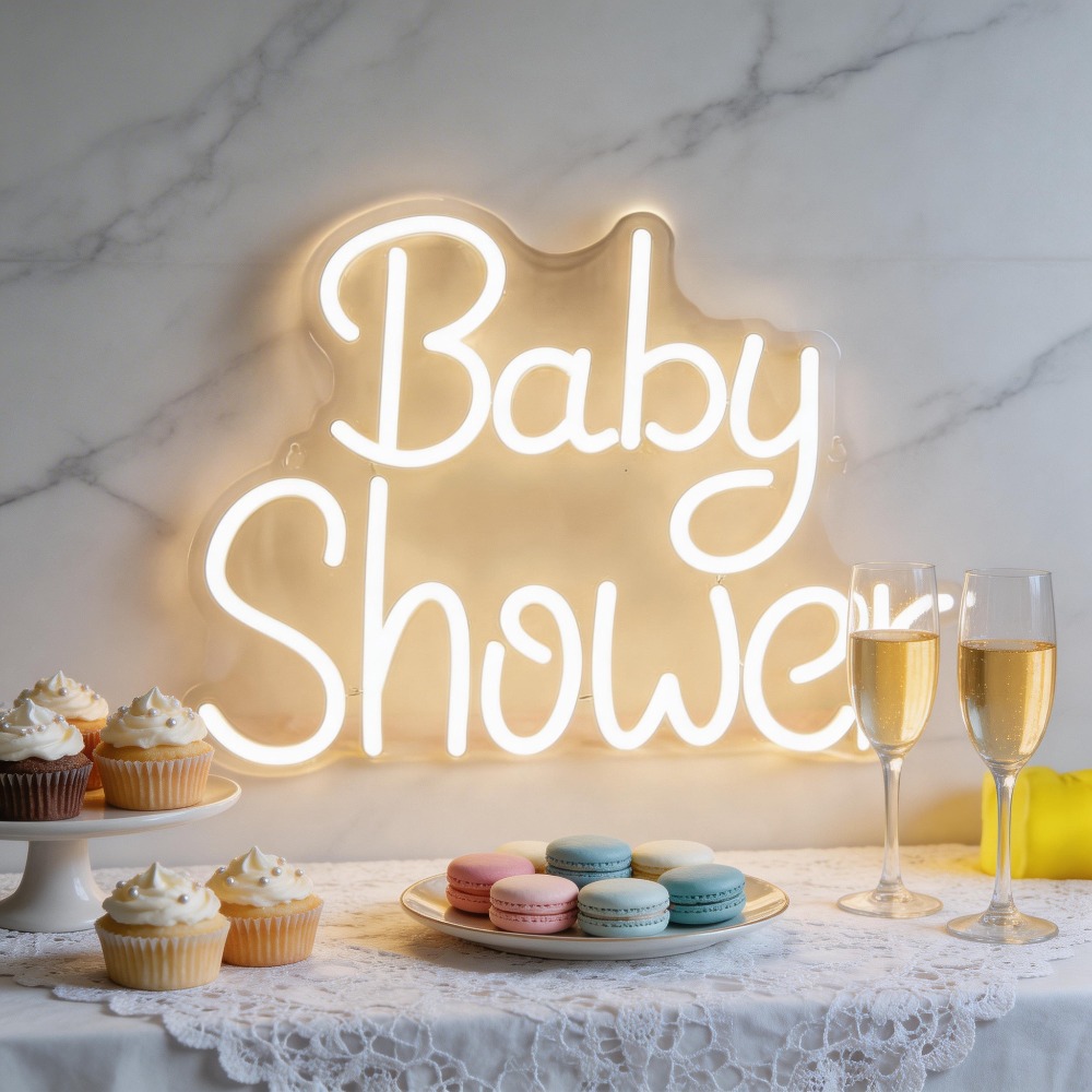Baby Shower LED Neon Signs USB - Baby Nursery Wall Lights 评论和价格