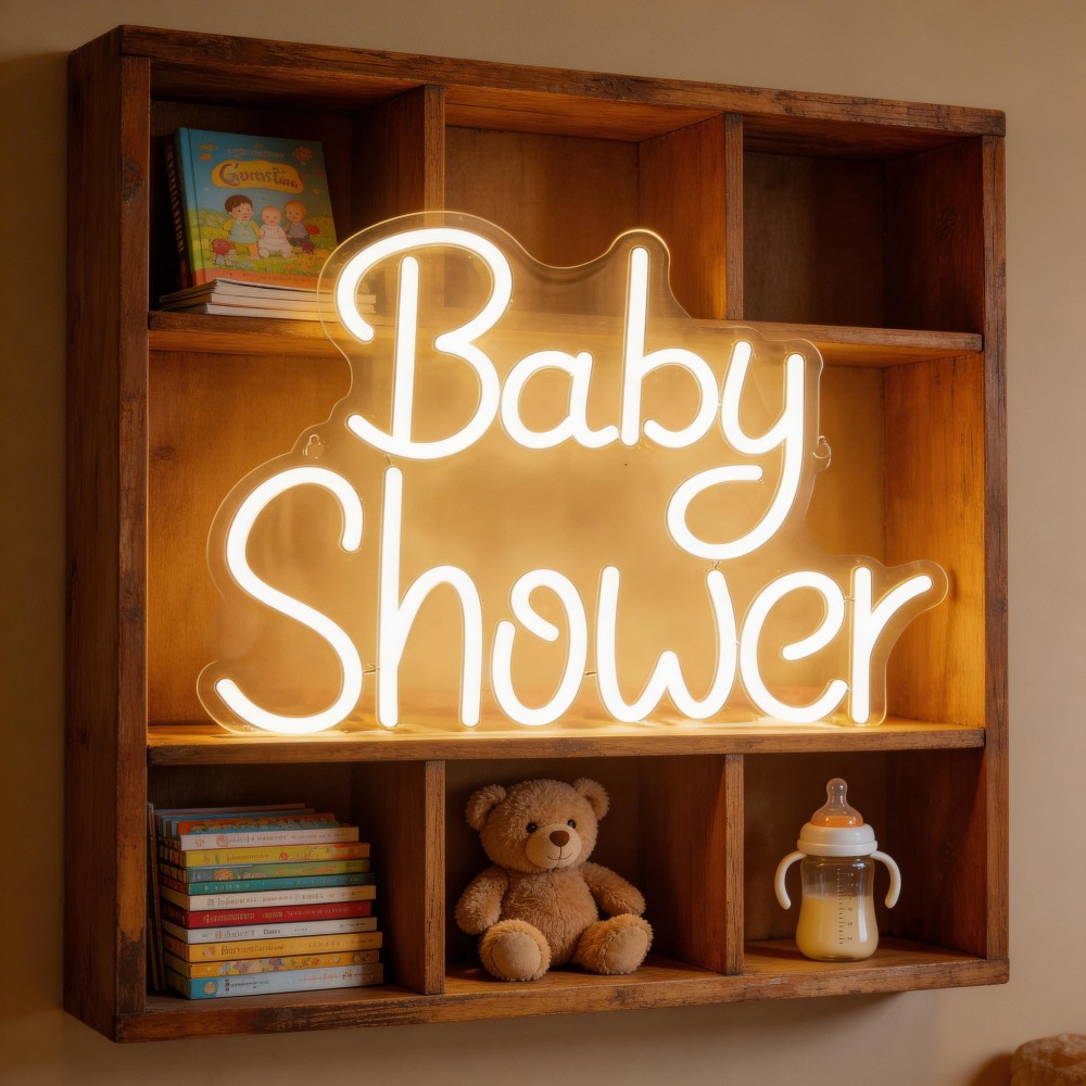 Baby Shower LED Neon Signs USB - Baby Nursery Wall Lights 评论和价格