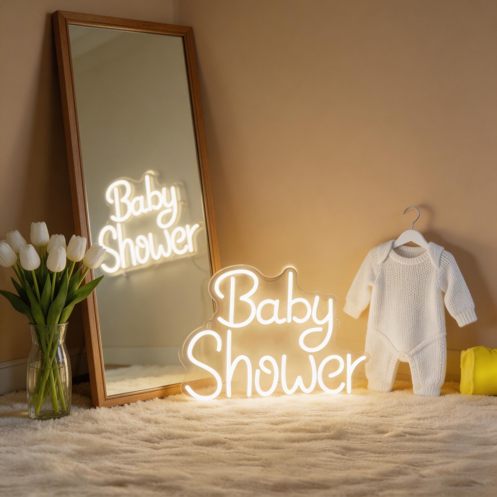 Baby Shower LED Neon Signs USB - Baby Nursery Wall Lights 评论和价格