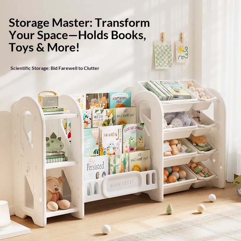 Kids Toy Storage Rack Organize - Baby Nursery Bookshelf 评论和价格