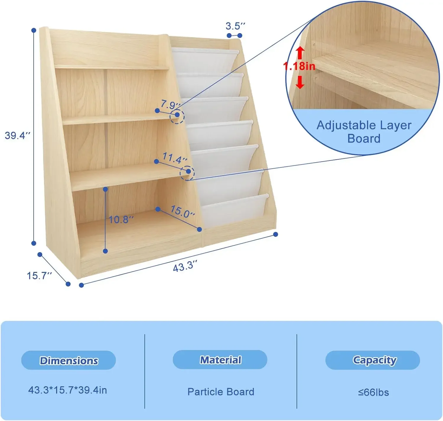 4 Tier Kids Bookshelf Baby Tod - Baby Nursery Bookshelf 评论和价格