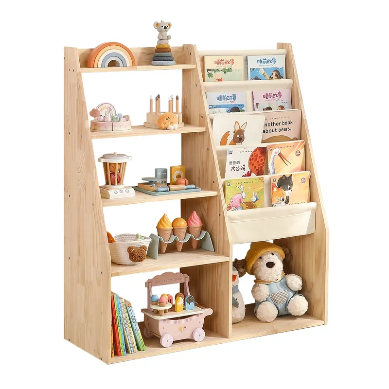 Solid Wood Kids Bookshelf Toy  - Baby Nursery Bookshelf 评论和价格