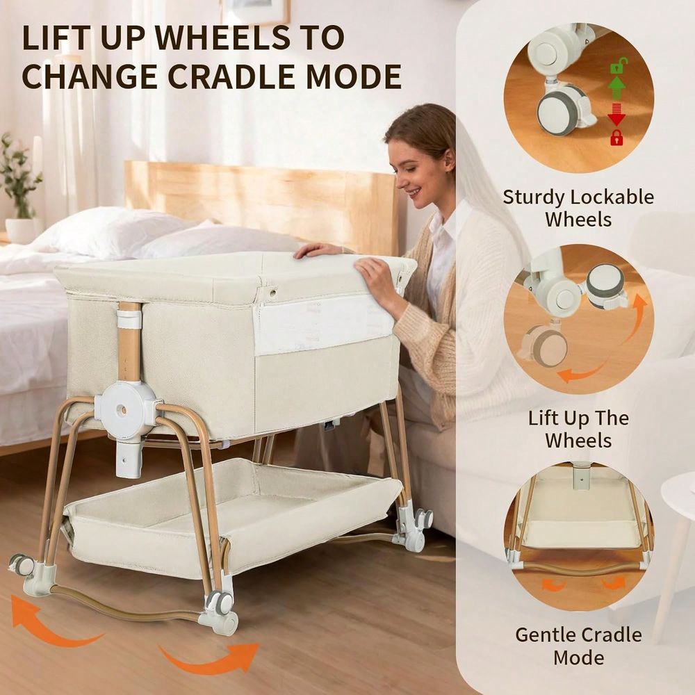Baby Bassinet For Boys Girls,7 - Bassinet Bedside Sleeper 评论和价格