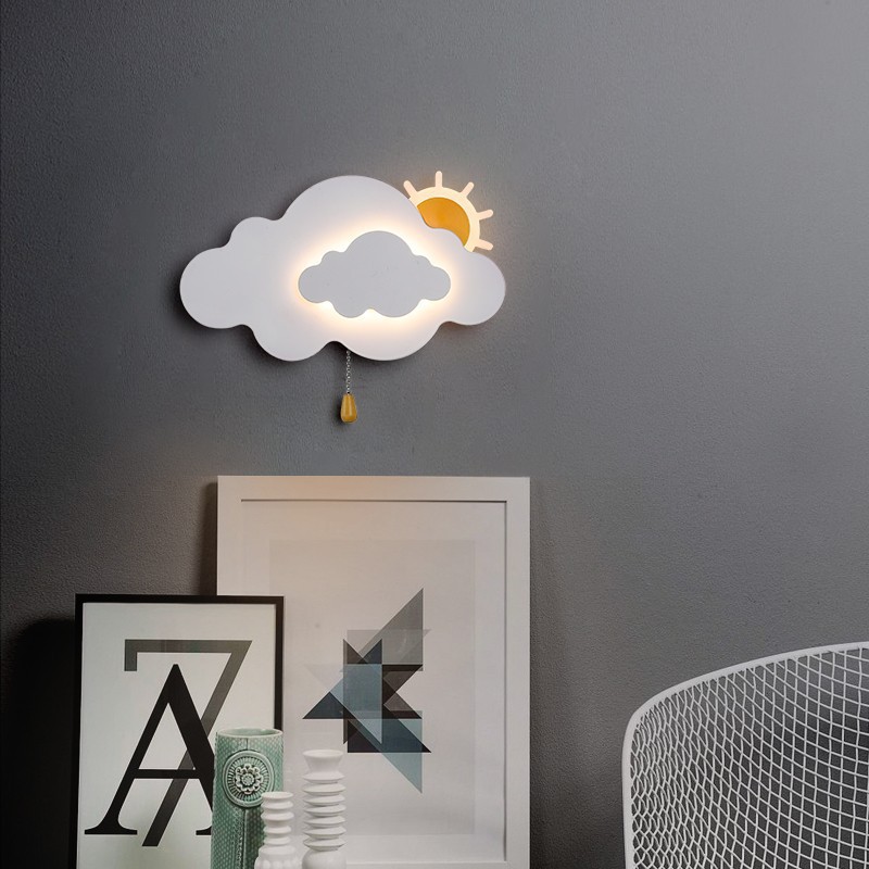 Modern Cloud Creative Wall Lam - Baby Nursery Wall Lights 评论和价格