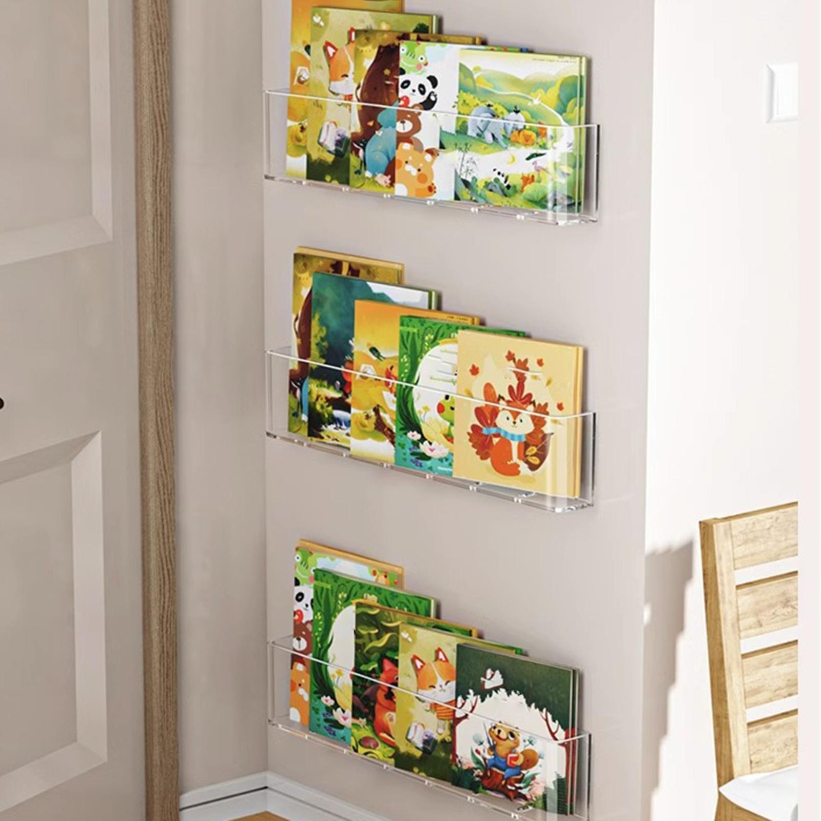 3x Floating Book Shelves Class - Baby Nursery Bookshelf 评论和价格