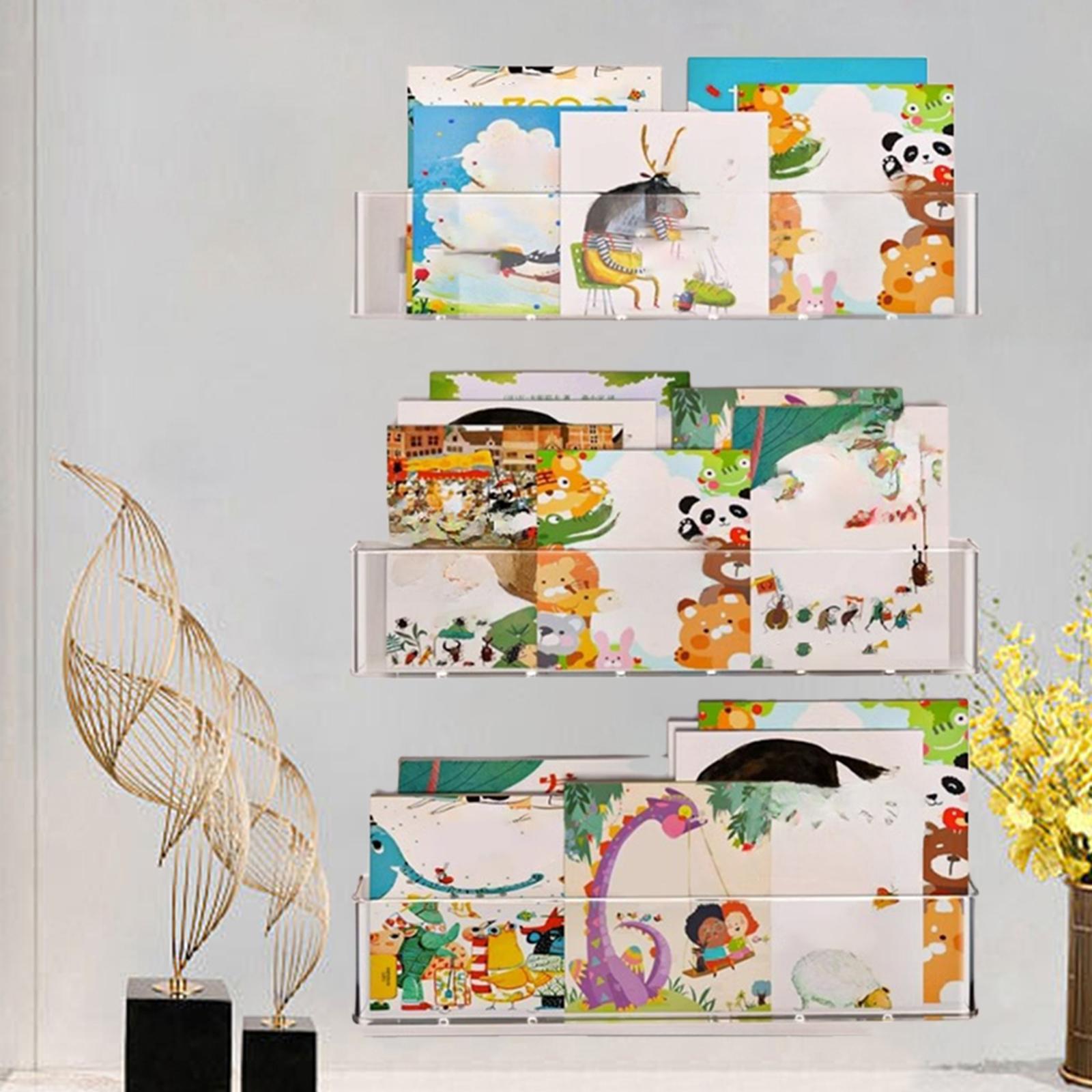 3x Floating Book Shelves Class - Baby Nursery Bookshelf 评论和价格