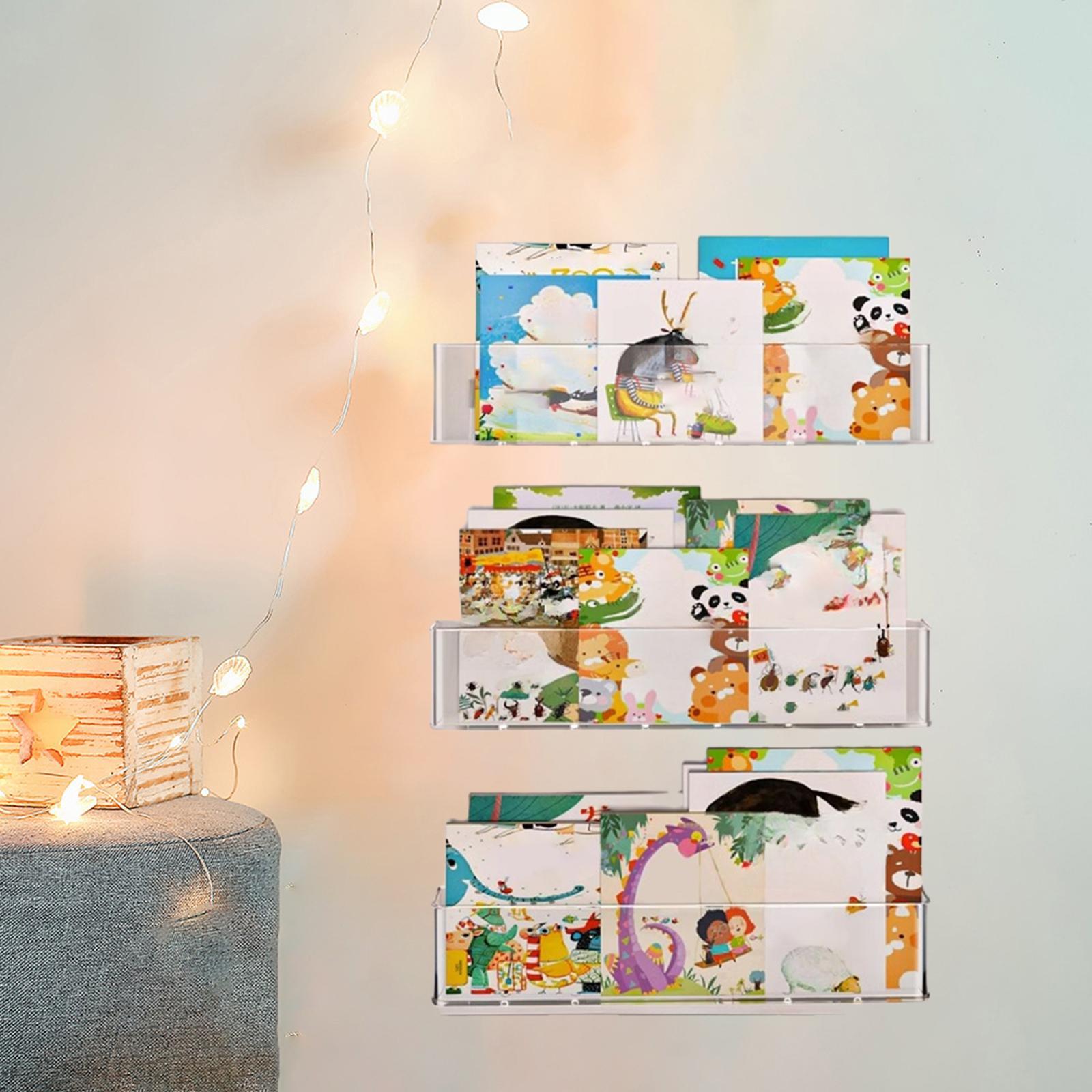3x Floating Book Shelves Class - Baby Nursery Bookshelf 评论和价格