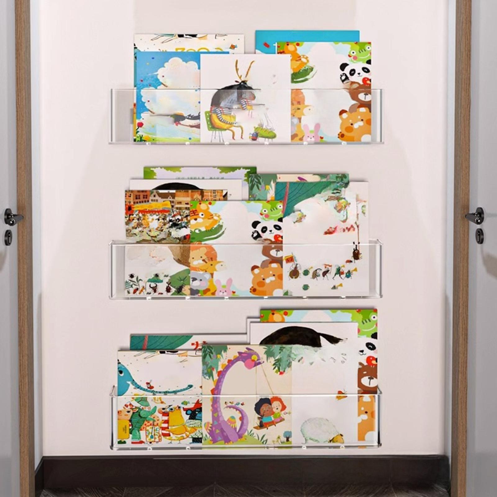3x Floating Book Shelves Class - Baby Nursery Bookshelf 评论和价格