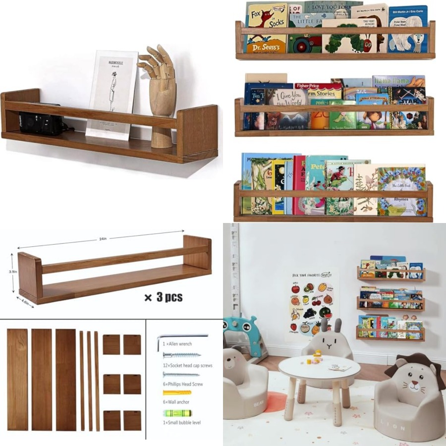 Nursery Shelves Floating Book  - Baby Nursery Bookshelf 评论和价格