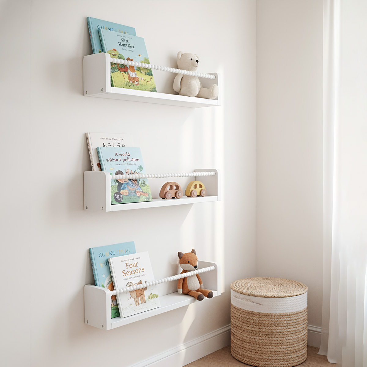 Nursery Book Shelves ,15.7 Inc - Baby Nursery Bookshelf 评论和价格