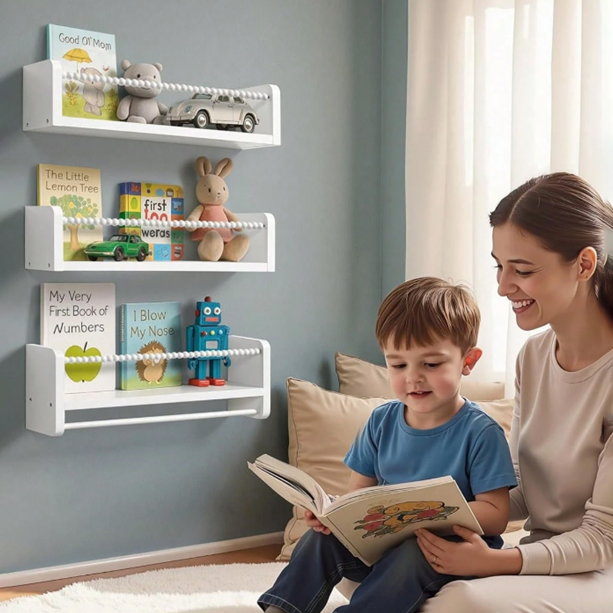 Nursery Book Shelves ,15.7 Inc - Baby Nursery Bookshelf 评论和价格