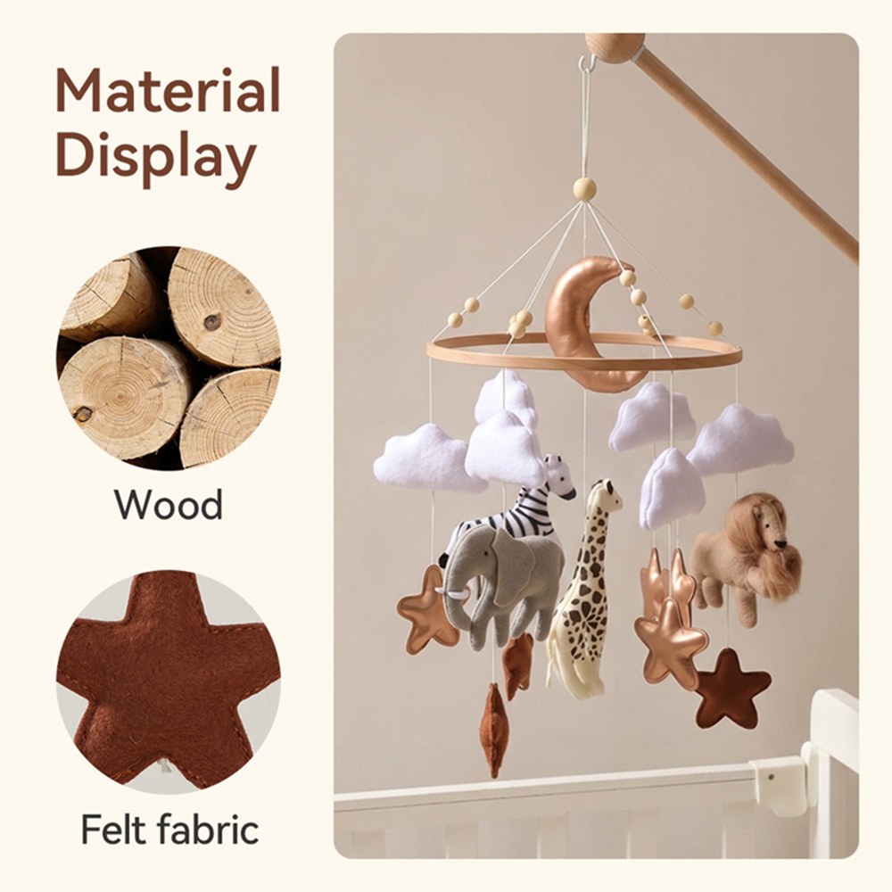 Wooden Bed Bell Baby Crib Mobi - Baby Nursery Music 评论和价格