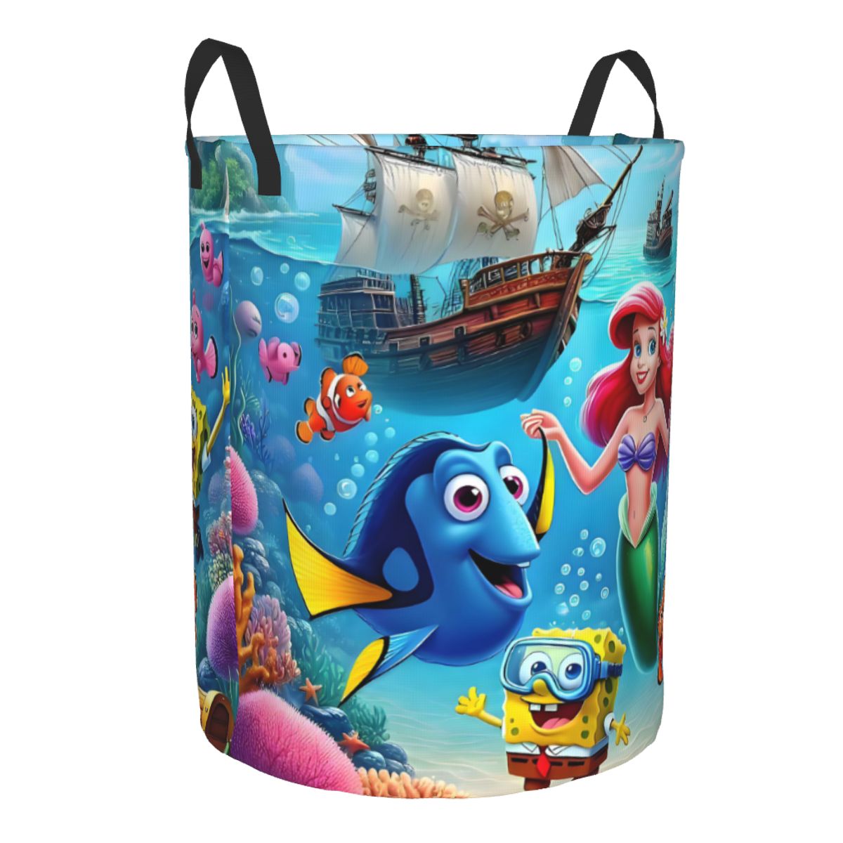 Litt Mermaid SpongeBob Finding - Laundry Hamper Nursery 评论和价格