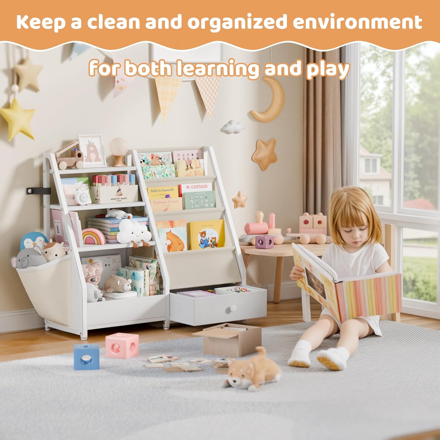 Kids Bookshelf and Toy Storage - Baby Nursery Bookshelf 评论和价格