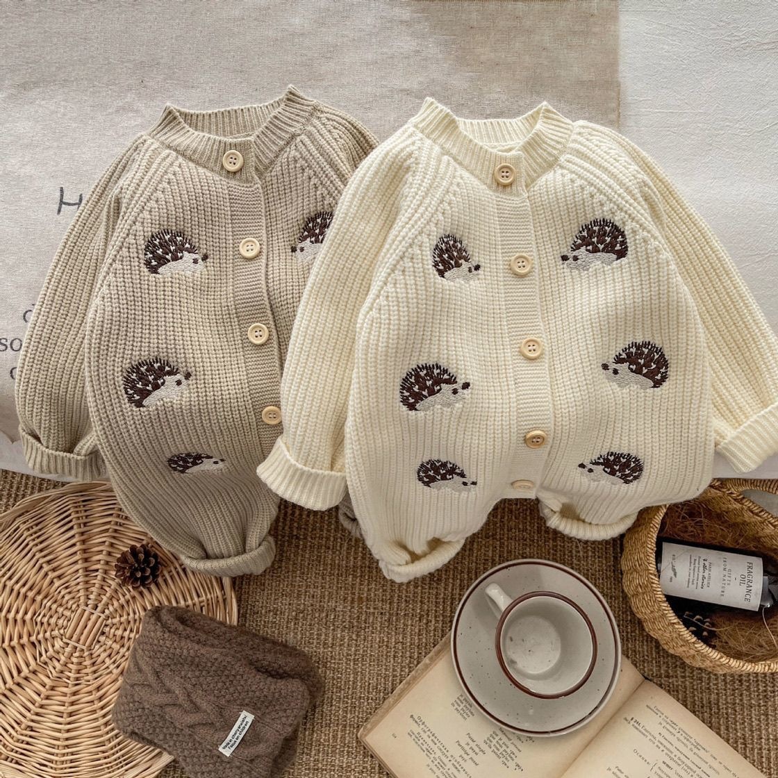 Hedgehog Embroidery Baby Knitt - Baby Nursery Embroidery 评论和价格