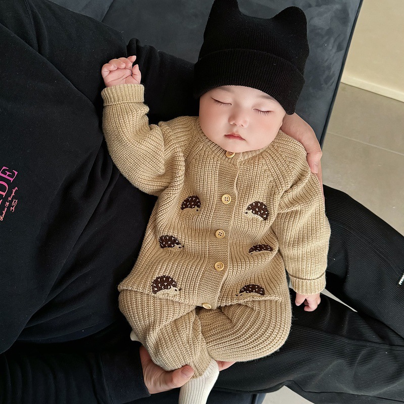Hedgehog Embroidery Baby Knitt - Baby Nursery Embroidery 评论和价格