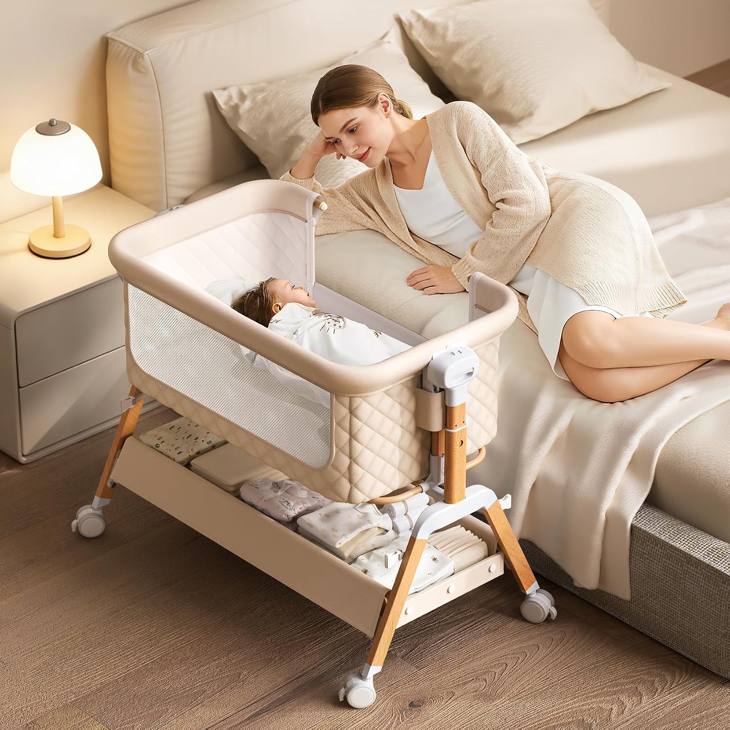 3 In 1 Baby Bassinet Bedside S - Bassinet Bedside Sleeper 评论和价格