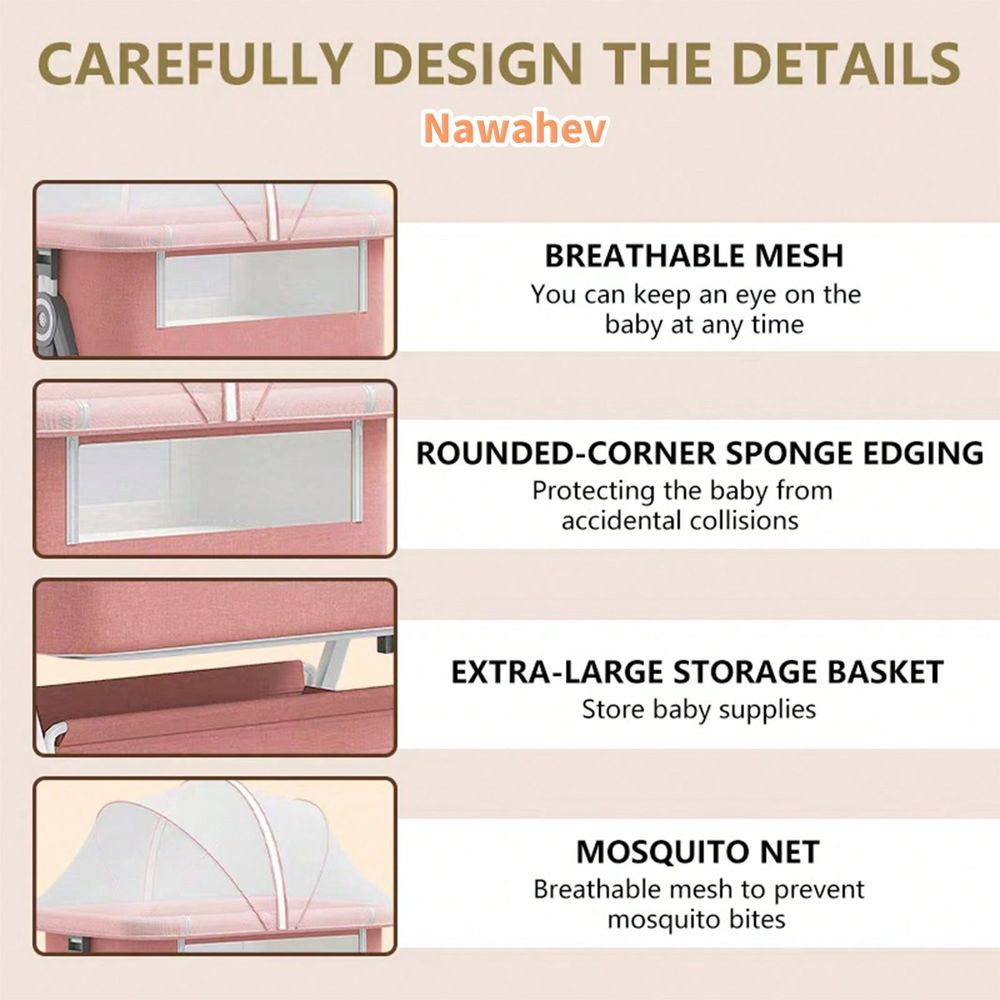 4In1 Baby Bassinet Bedside Sle - Bassinet Bedside Sleeper 评论和价格
