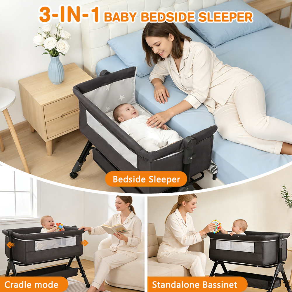 3 in 1 Baby Bassinet Bedside S - Bassinet Bedside Sleeper 评论和价格