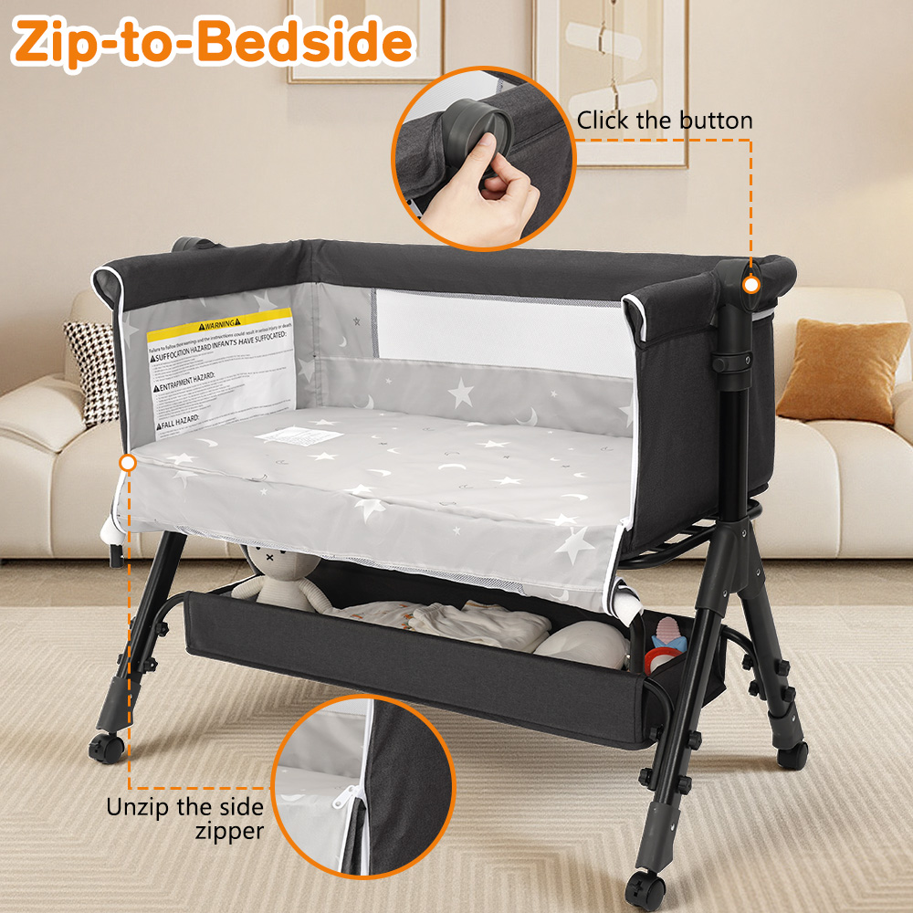 3 in 1 Baby Bassinet Bedside S - Bassinet Bedside Sleeper 评论和价格