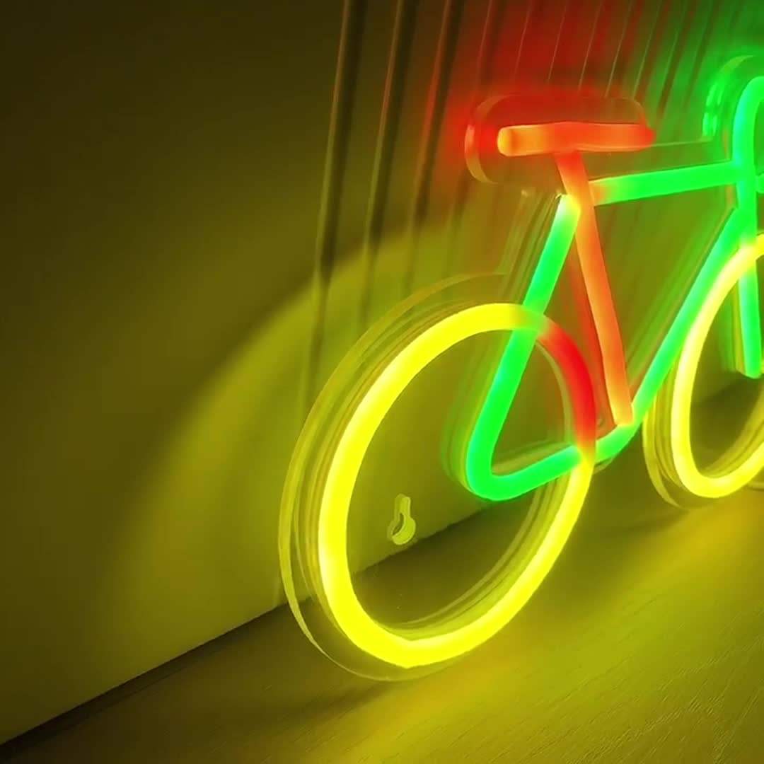 Bicycle LED Neon Sign, For Wal - Baby Nursery Wall Lights 评论和价格