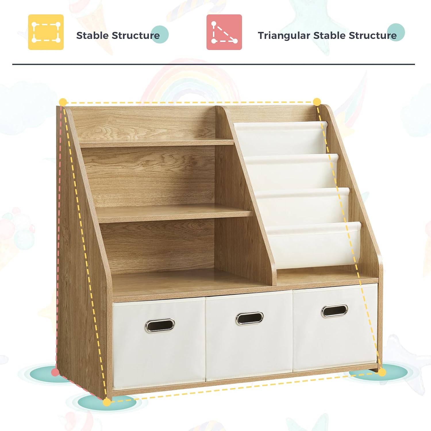 Montessori Wood Bookshelf & To - Baby Nursery Bookshelf 评论和价格