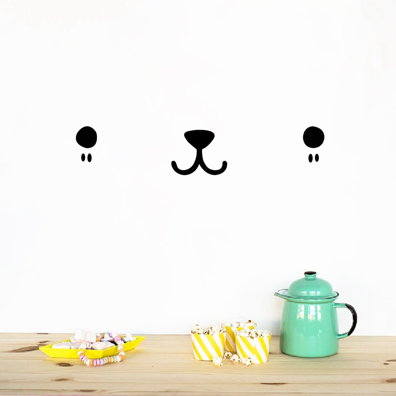 Cute Kawaii Face Wall Art Deca - Baby Nursery Package 评论和价格