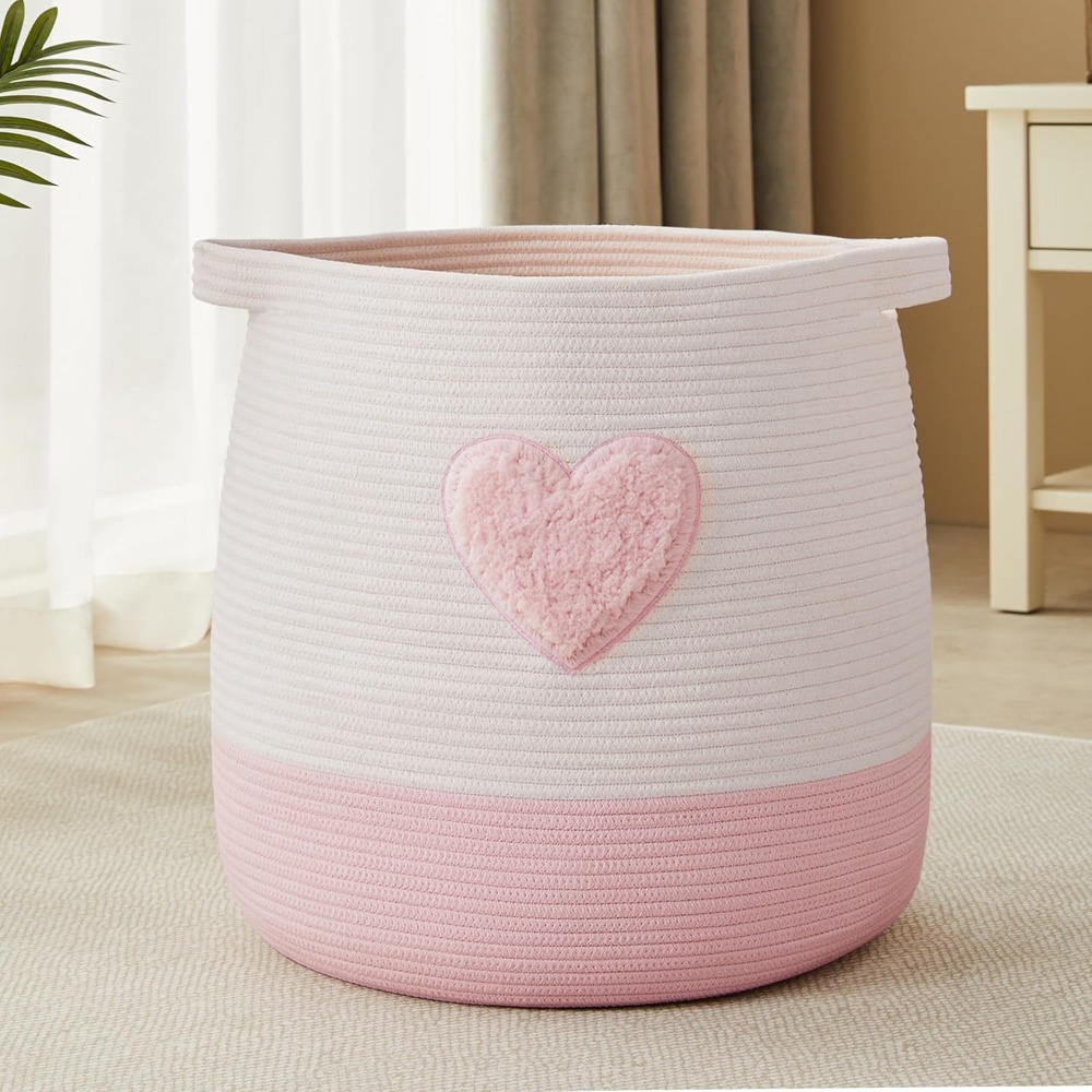 Pink Laundry Basket Hamper for - Laundry Hamper Nursery 评论和价格