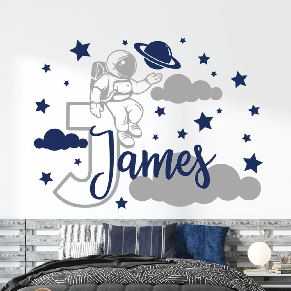 Custom Name Cartoon Space Astr - Baby Nursery Package 评论和价格