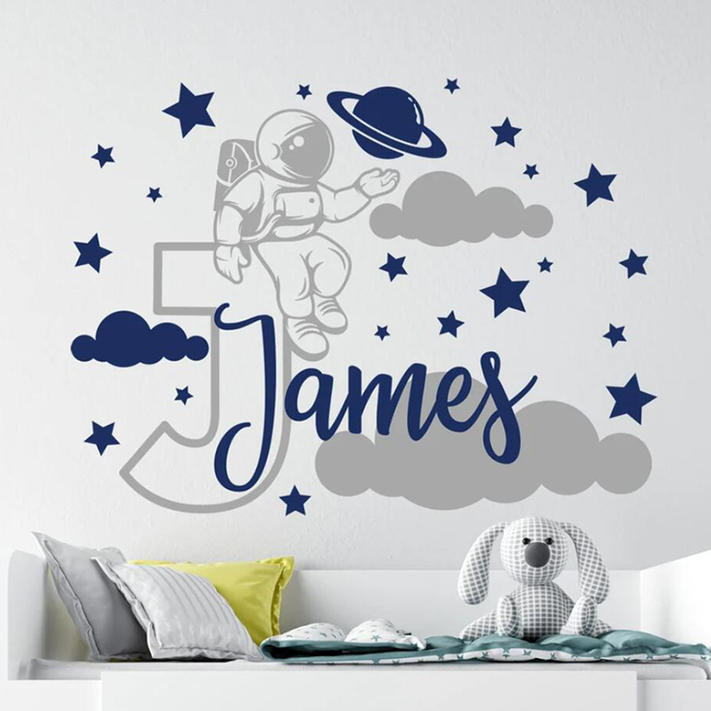 Custom Name Cartoon Space Astr - Baby Nursery Package 评论和价格