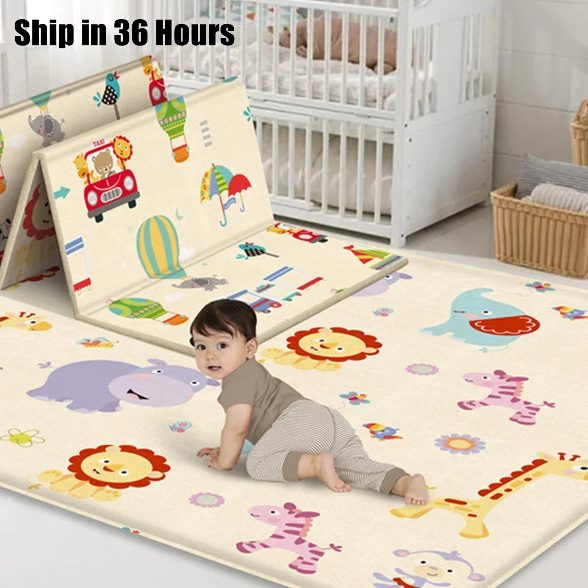 Baby Play Mats Foldable Xpe Pu - Baby Nursery Music 评论和价格
