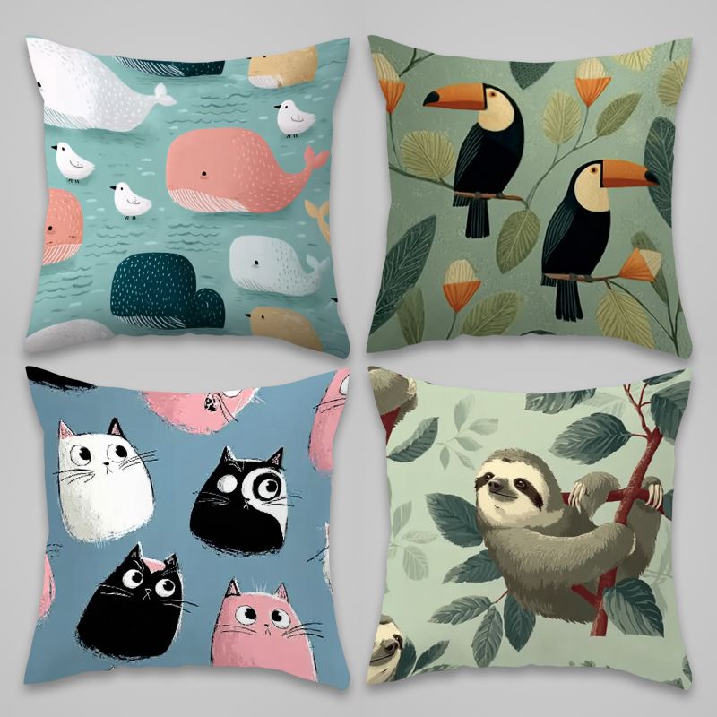 4 Piece Pillowcase Set Cute An - Baby Nursery Chair 评论和价格