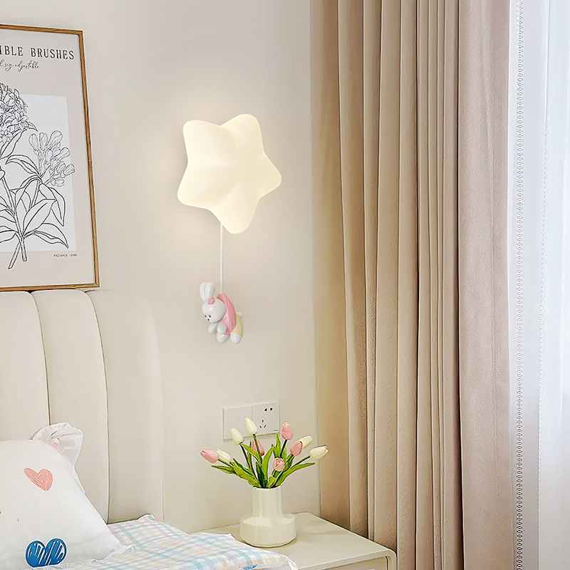 Romantic Star Wall Lamp For Nu - Baby Nursery Wall Lights 评论和价格