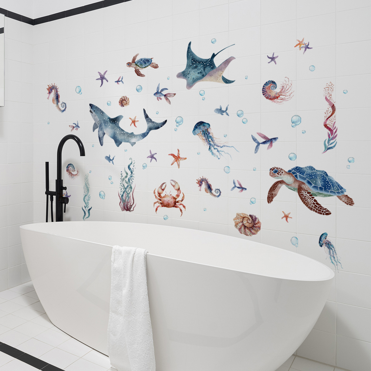 Under The Sea Marine Life Wall - Baby Nursery Under The Sea 评论和价格