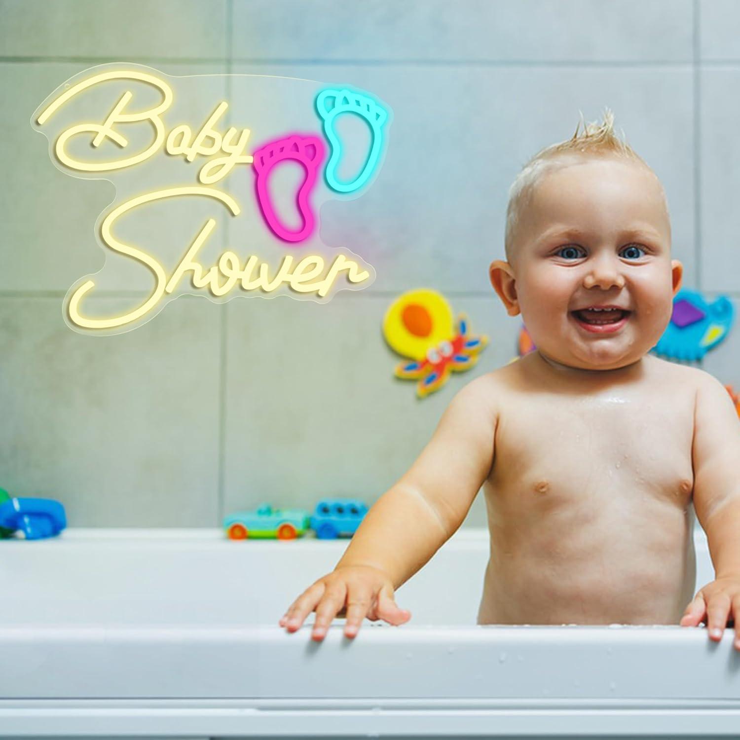 Baby Shower Neon Sign USB Dimm - Baby Nursery Wall Lights 评论和价格