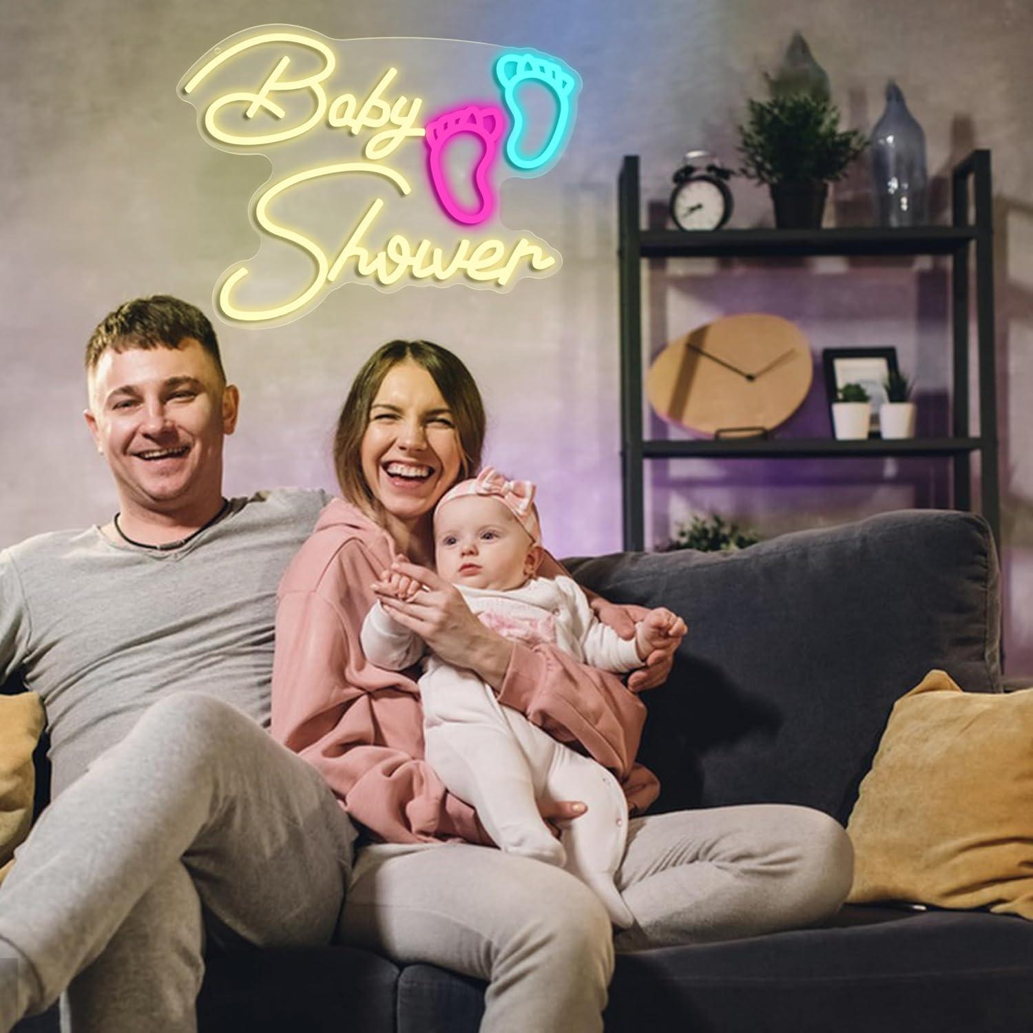 Baby Shower Neon Sign USB Dimm - Baby Nursery Wall Lights 评论和价格
