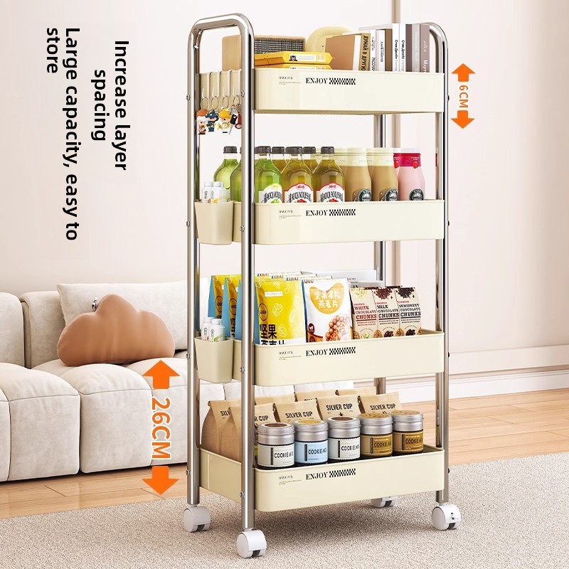Multifunctional Rolling Cart S - Baby Nursery Bookshelf 评论和价格