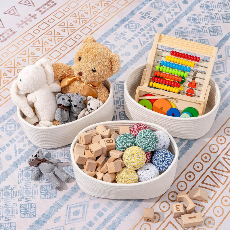 Small Woven Storage Baskets –  - Baby Nursery Closet Organization 评论和价格