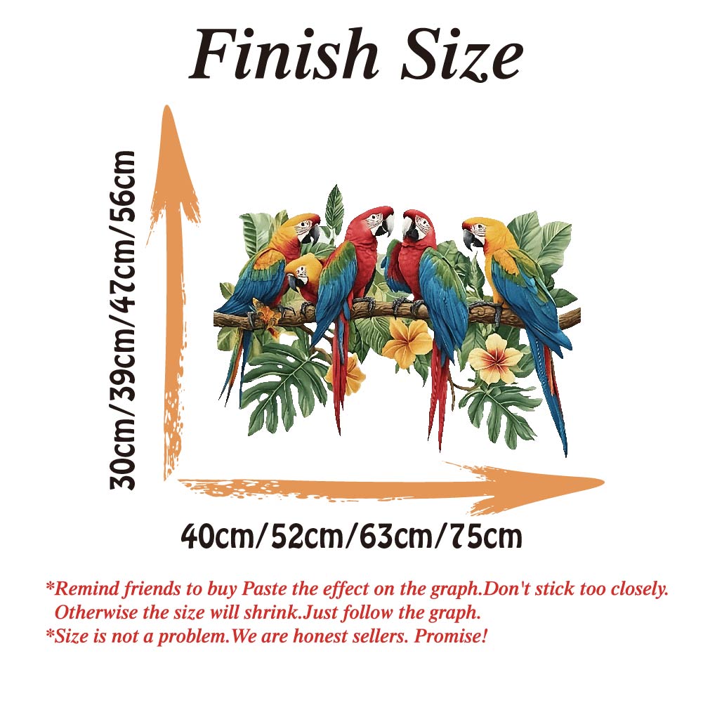 3Pcs Parrots on Branch Wall St - Baby Nursery Package 评论和价格