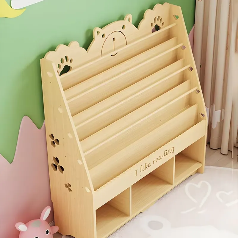 Wooden Bookshelf for Kids Room - Baby Nursery Bookshelf 评论和价格