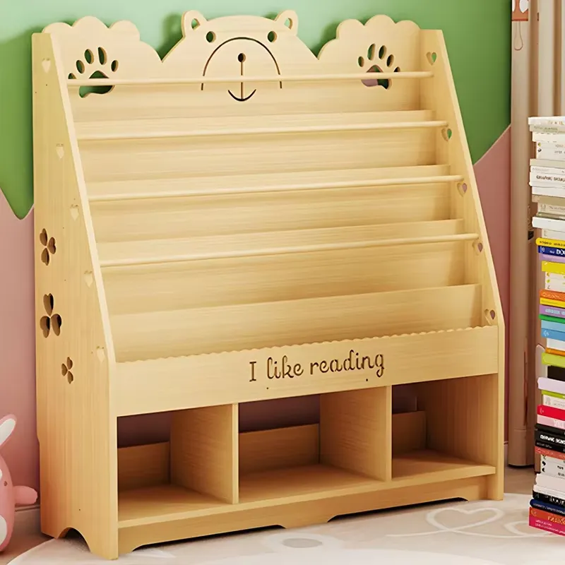 Wooden Bookshelf for Kids Room - Baby Nursery Bookshelf 评论和价格