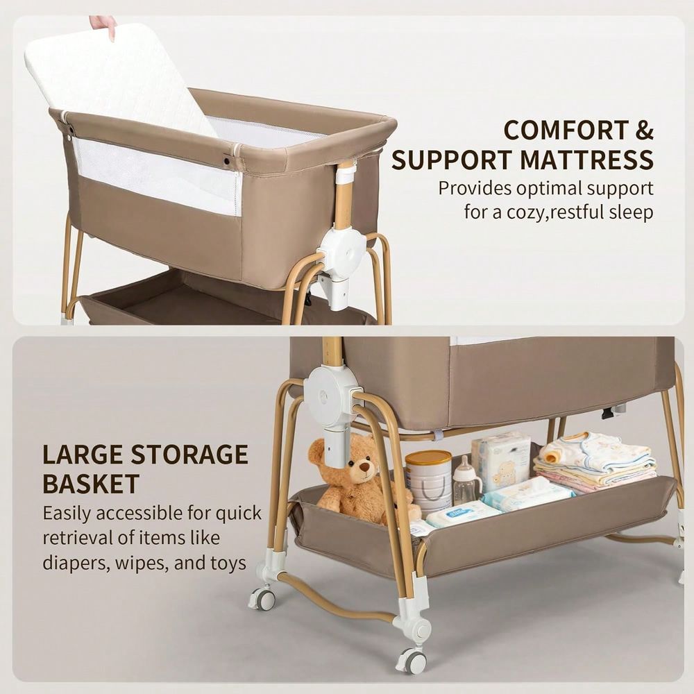 Baby Bassinet For Boys Girls,7 - Bassinet Bedside Sleeper 评论和价格