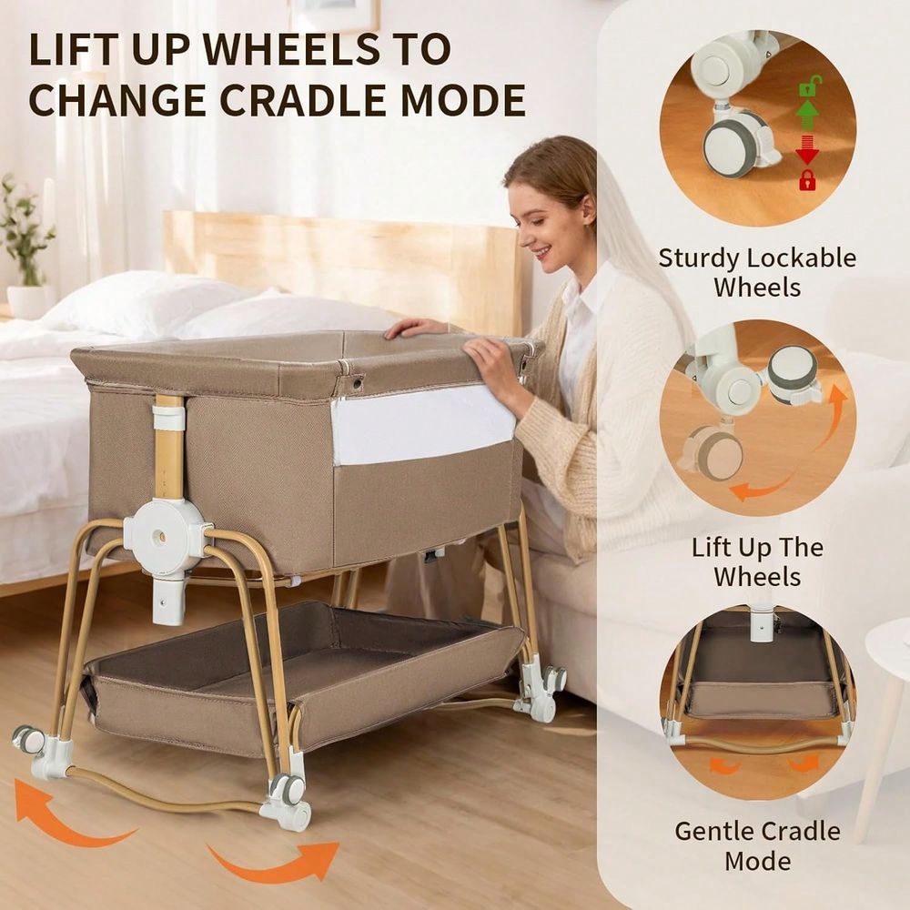 Baby Bassinet For Boys Girls,7 - Bassinet Bedside Sleeper 评论和价格
