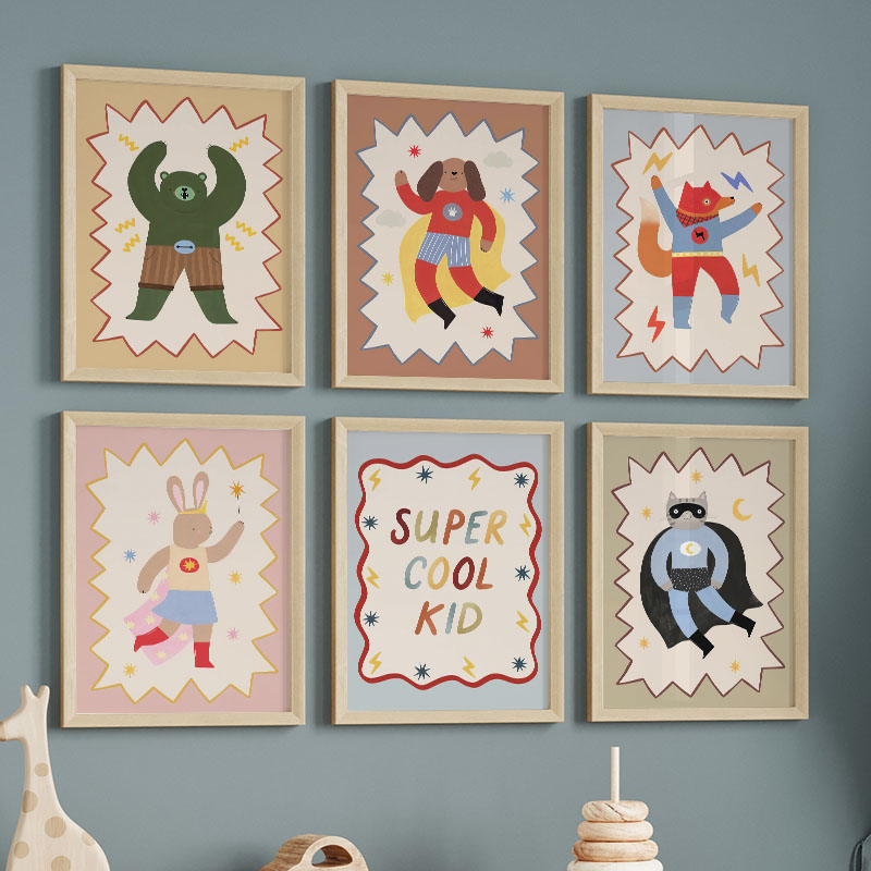 Funny Cartoon Super Cool Kid N - Baby Nursery Needs 评论和价格