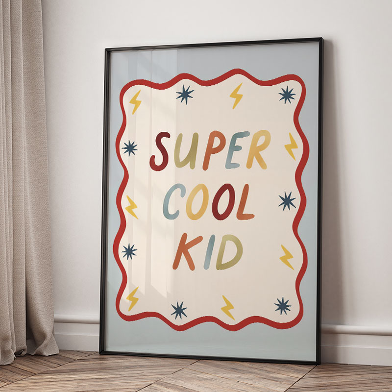 Funny Cartoon Super Cool Kid N - Baby Nursery Needs 评论和价格