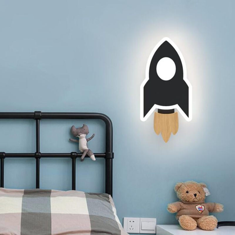 Cartoon LED Rocket Wall Lamp M - Baby Nursery Wall Lights 评论和价格